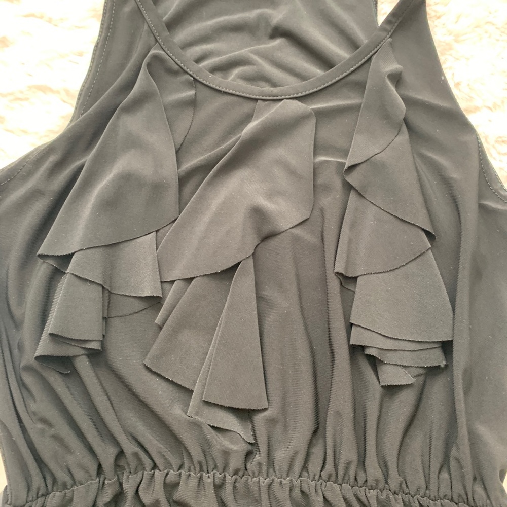 Abria Black Asymmetrical Sleeveless Dress- Size Small - Picture 4 of 9